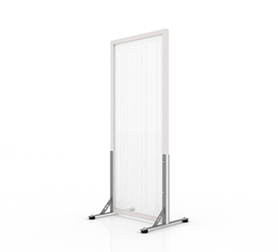 Biombo Premium 0,7x2,0mts Con Topes y Marco Transparente image number null