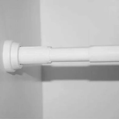 Barra Cortina de Baño Extensible 1,4 a 2,5mts Blanco