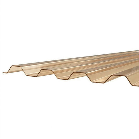 Policarbonato Corrugado Greca 0,7mm Bronce 0,81x3,66mts image number null