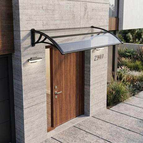 Alero Ultra Policarbonato Compacto Curvo Transparente 1,0x1,2mts image number null