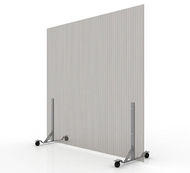 Biombo Premium 2,1x2,0mts Con Ruedas Gris
