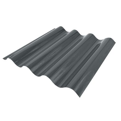 Policarbonato Polionda No Traslucido 0,7mm Gris Reflectivo Mate 0,81x3,66m