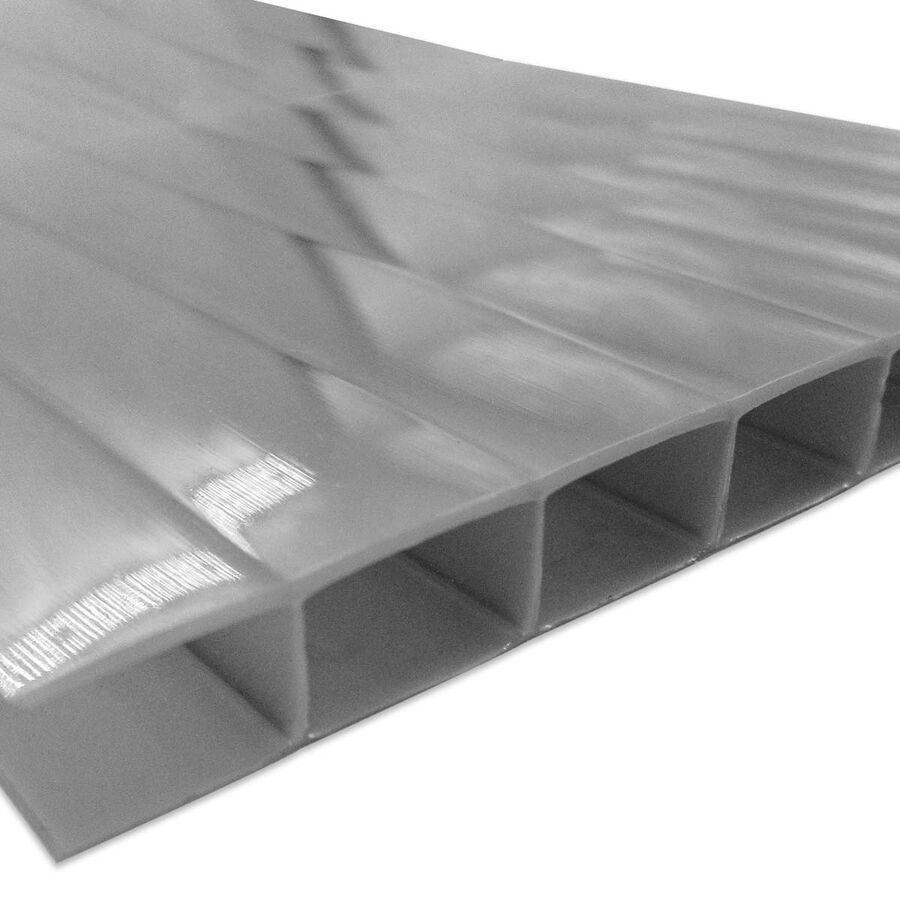 Policarbonato Alveolar 10mm Gris Metálico Reflectivo 2,1x5,8mts image number null
