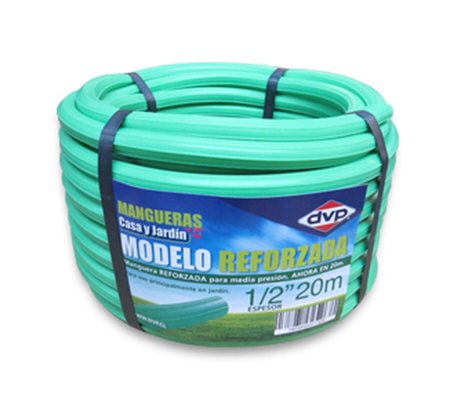 Manguera de Riego 1/2" Reforzada Verde Claro 20mts image number null