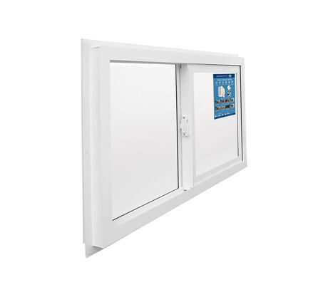 Ventana PVC Vidrio Simple Corredera Advance 140x120cm Blanco image number null