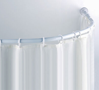 Barra Cortina de Baño Extensible Curva 1,0 a 1,6mts Blanco 20 un