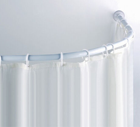 Barra Cortina de Baño Extensible Curva 1,0 a 1,6mts Blanco 20 un image number null