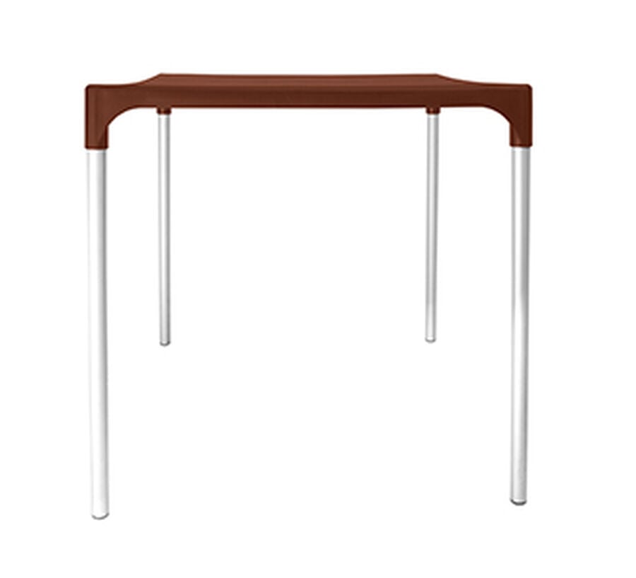 Mesa Plástica ONE 75x70x70cm Patas Metálicas Café image number null