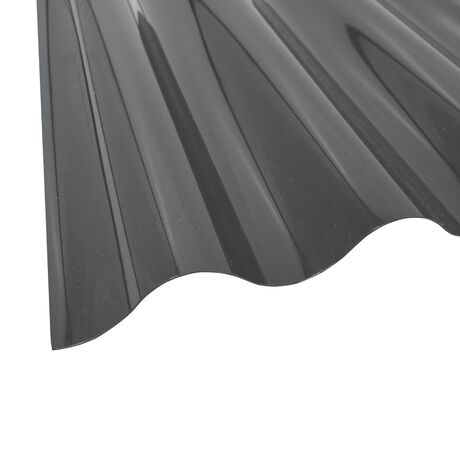 Policarbonato Acanalado No Traslucido 0,7mm Gris Reflectivo 0,81x2m image number null