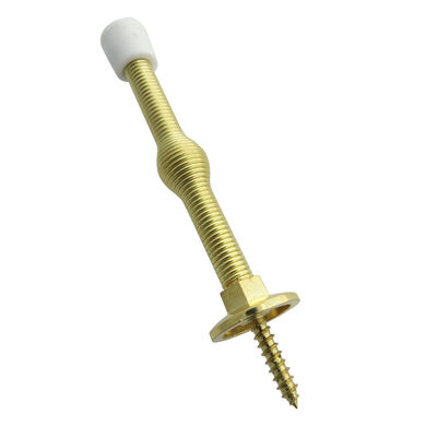 Tope de Puerta Recto Flexible 7,5cm Met&aacute;lico Dorado 25 un