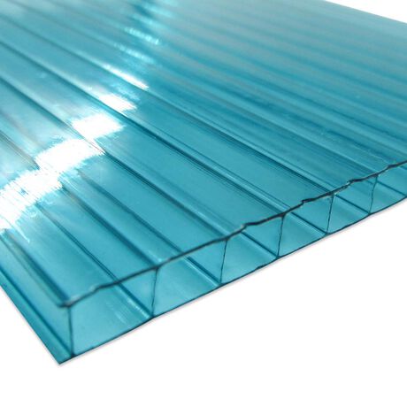 Policarbonato Alveolar 2,1x5,8x6mm 2 Caras UV Turqueza image number null