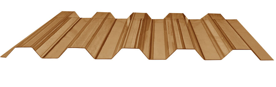 Policarbonato Corrugado Greca 0,5mm Bronce 0,81x2,5mts image number null