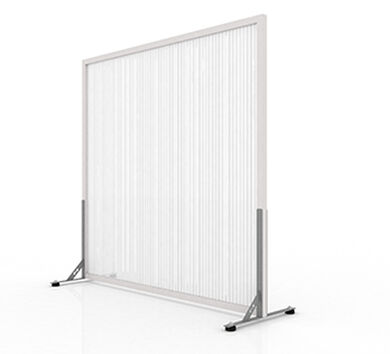 Biombo Premium 2,1x2,0mts Con Topes y Marco Opal