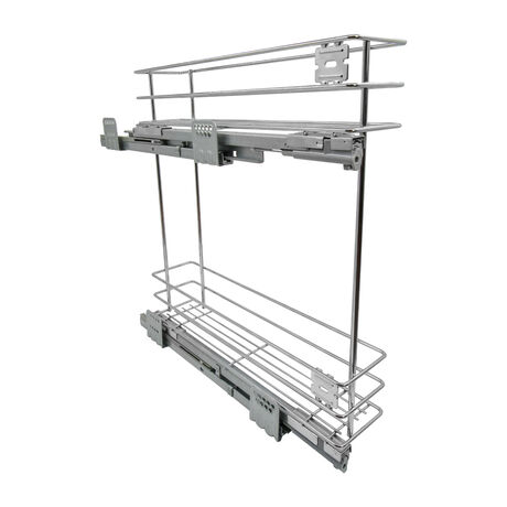 Especiero Extraíble 15cm 2 Bandejas Cromadas Gris image number null