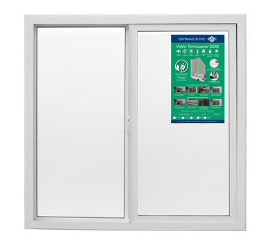 Ventana PVC Termopanel Corredera Advance 100x100cm Blanco