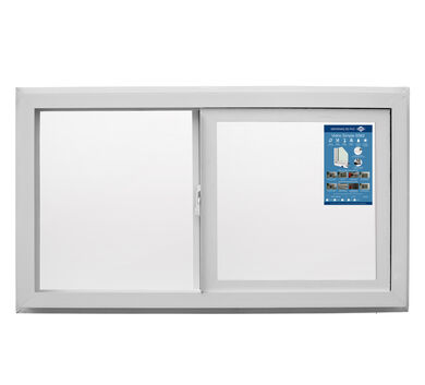 Ventana PVC Vidrio Simple Corredera Advance 140x120cm Blanco