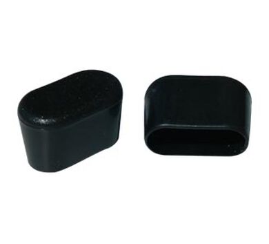Regatón Exterior Ovalado 30x20mm Negro 100 un