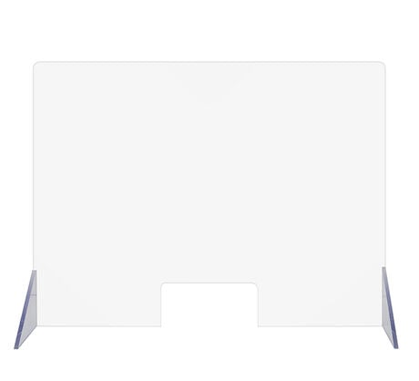 Separador Acrílico 80x58cm 4mm con Abertura Soporte Escuadra image number null