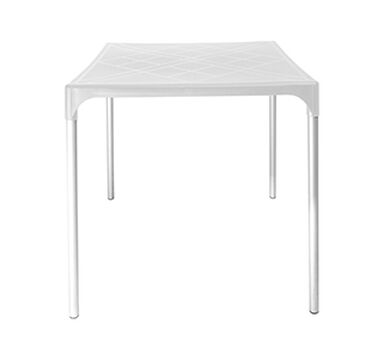 Mesa Plástica ONE 75x70x70cm Patas Metálicas Blanco