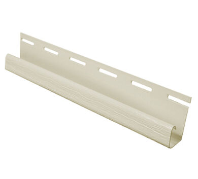 Perfil J Siding PVC 1/2' Rígido Beige 3,8mts