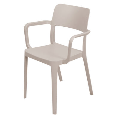 Silla Minimal con Apoya Brazos Taupe