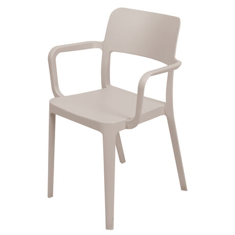 Silla Minimal con Apoya Brazos Taupe image number null