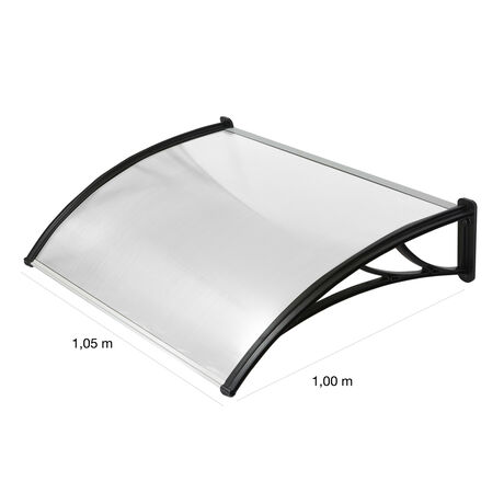 Alero Policarbonato Curvo Transparente 1,0x1,05mts image number null