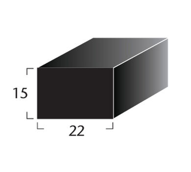 Taco de Apoyo Termopanel 22x15mm Negro 100mts