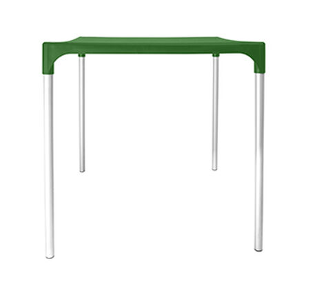 Mesa Plástica ONE 75x70x70cm Patas Metálicas Verde image number null