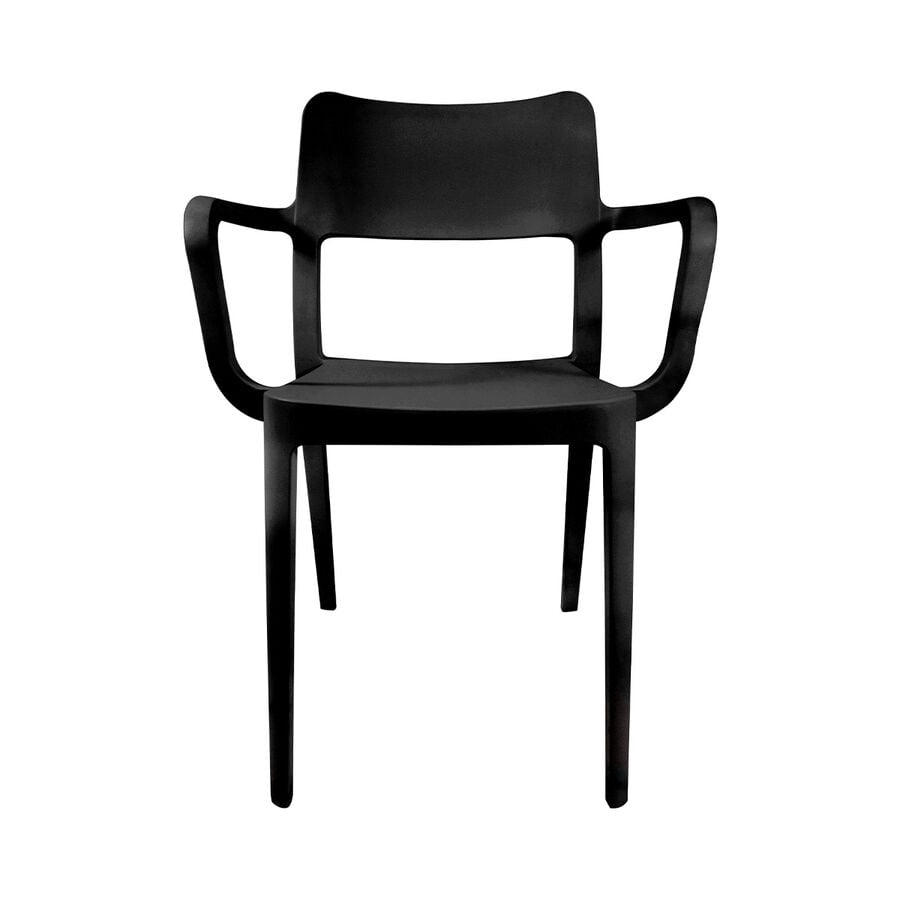 Silla Minimal con Apoya Brazos Negro image number null