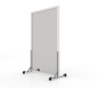 Biombo Premium 1,05x2,0mts Con Ruedas y Marco Gris