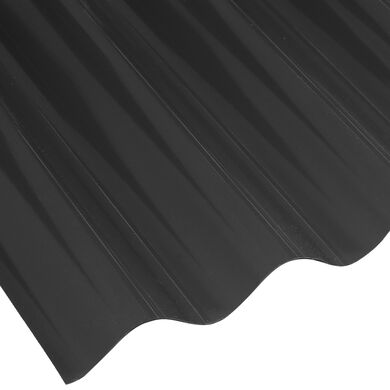 Policarbonato Polionda No Traslucido 0,7mm Negro Mate 0,81x3,66m