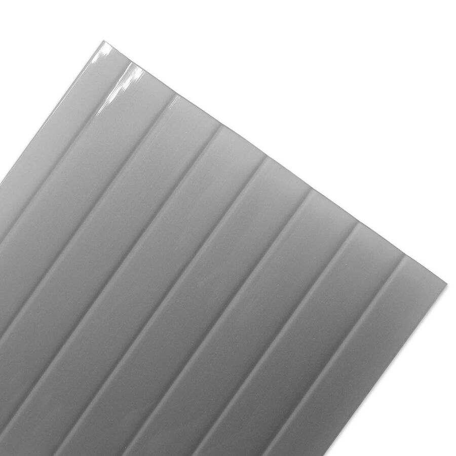 Policarbonato Alveolar 6mm 2 Caras UV Gris Metálico Reflectivo 2,1x2,9mts image number null