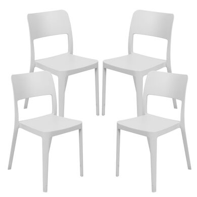Pack Silla Minimal 4 un Blanca