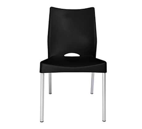 Silla Plástica ONE Patas Metálicas Negro image number null