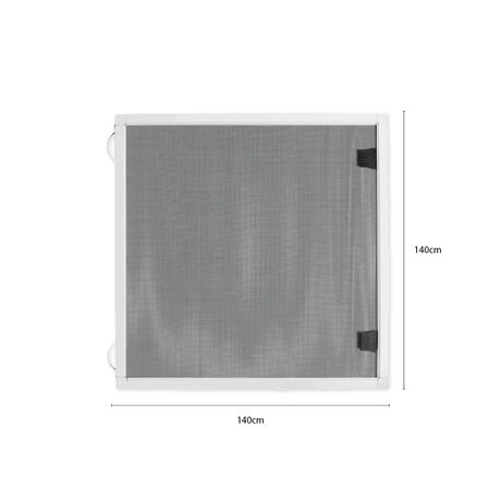 Mosquitero para Ventanas 140x140cms Kit Ajustable Blanco image number null