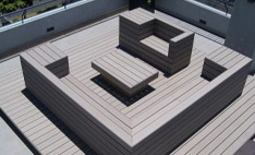 Piso Deck Timbertech DVP Color Gris Proyecto en Lounge Terraza