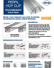 PERFIL POLICARBONATO HCP CLIP