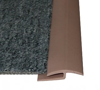 Cubrejunta Alfombra Tipo J 35x2mm Café 50mts