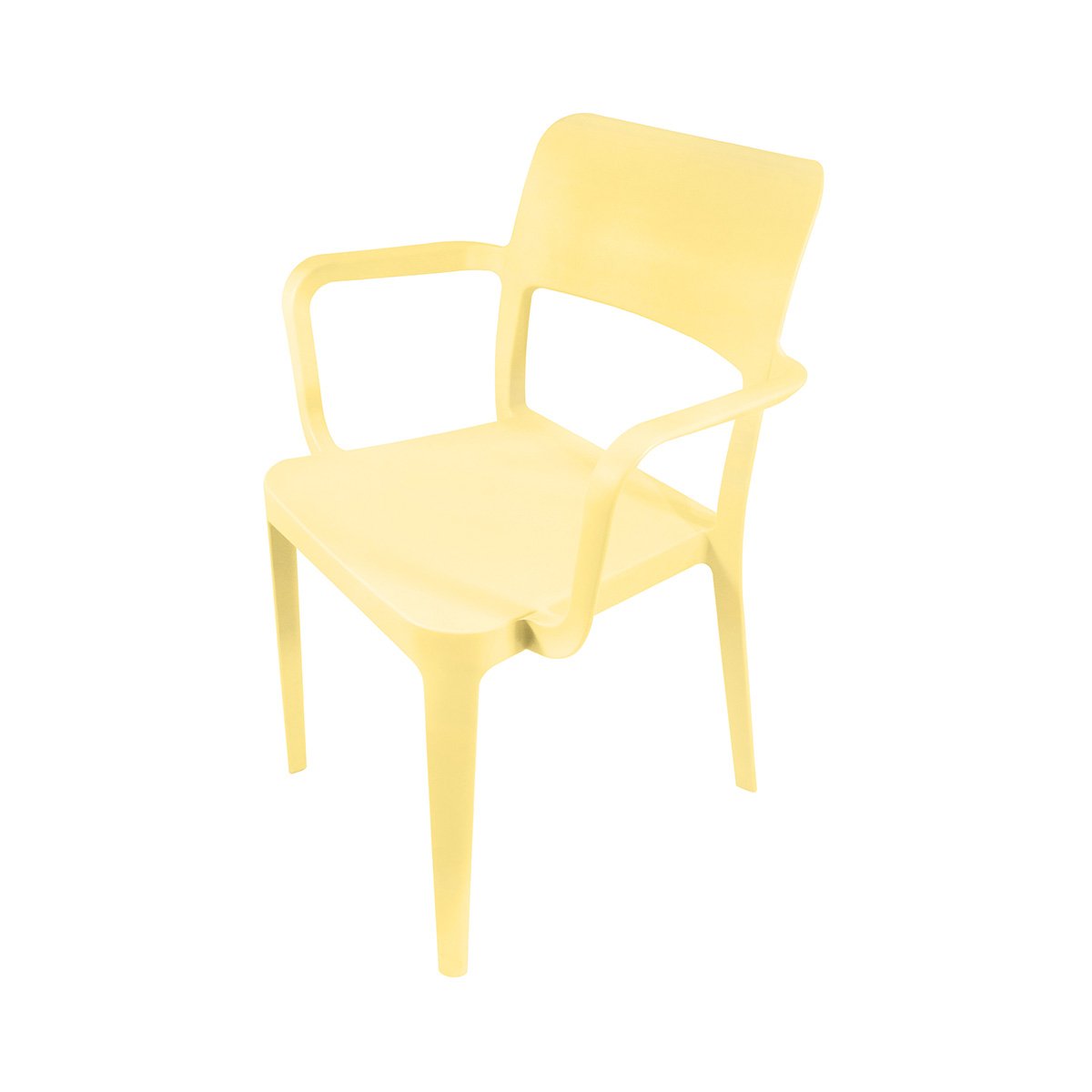 Silla Minimal con Apoya Brazos Vainilla