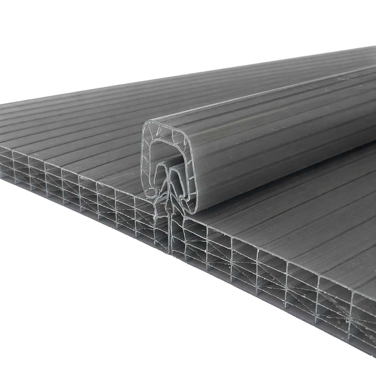 Policarbonato Topgal 8mm 2 Caras Uv Gris Met&aacute;lico 0,6x11,8mts