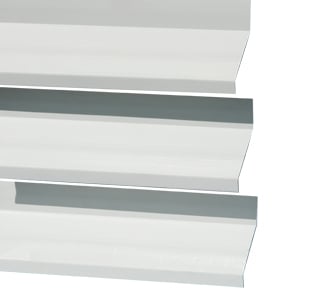 Quiebravista PVC 80mm DVLUX Blanco 6mts