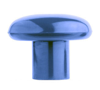 Perilla Plástica 38mm Azul 10 un