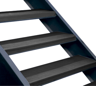 Grada Escalera Clásica 0,5x3,0mts Negro