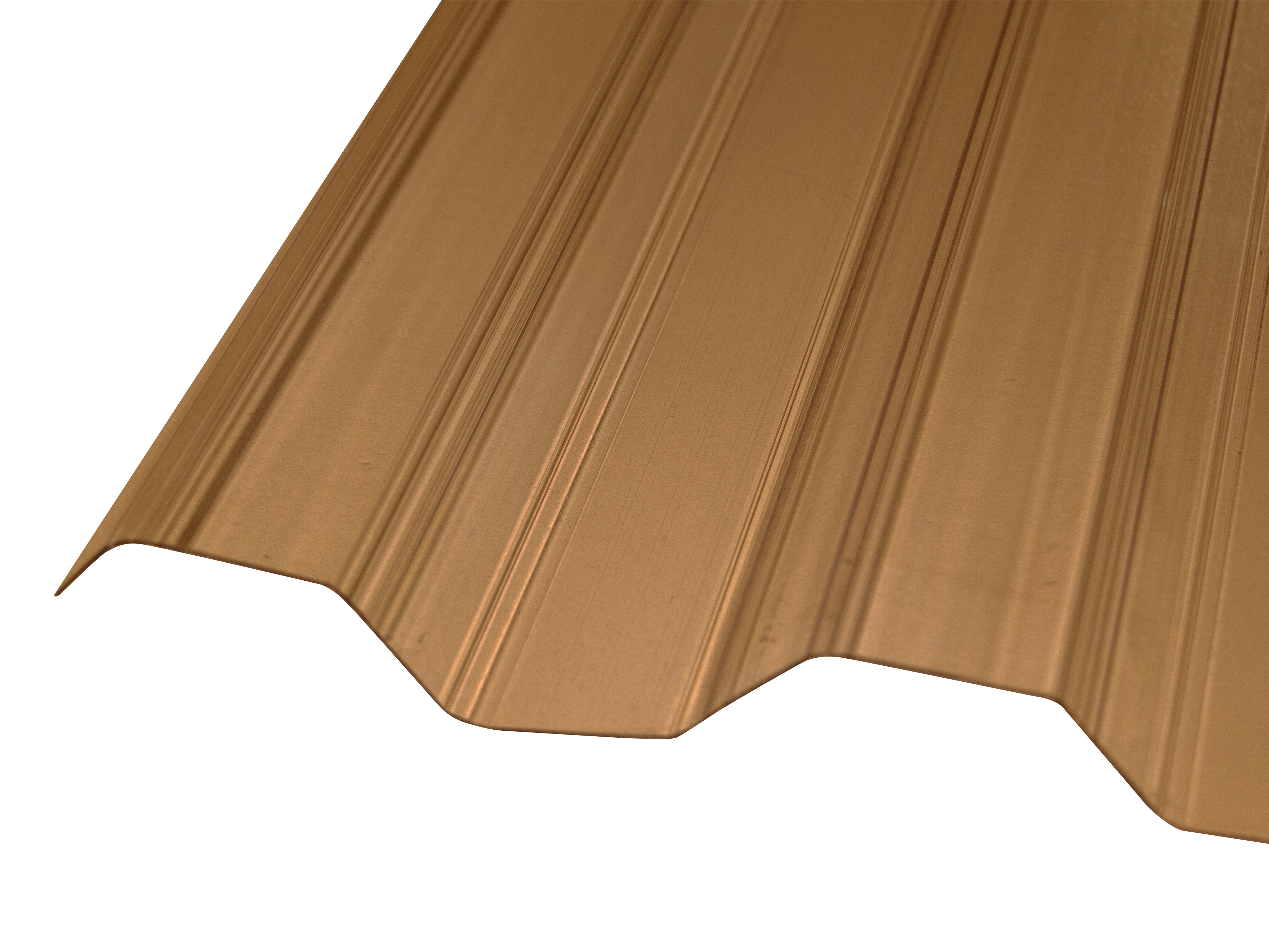 Policarbonato Corrugado Greca 0,5mm Bronce 0,81x2,5mts