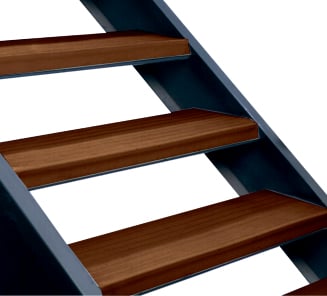 Grada Escalera Clásica 0,5x3,0mts Café