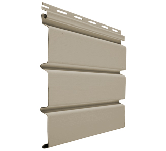 Panel Alero Solido Siding PVC Café Claro 0,3x3,66mts