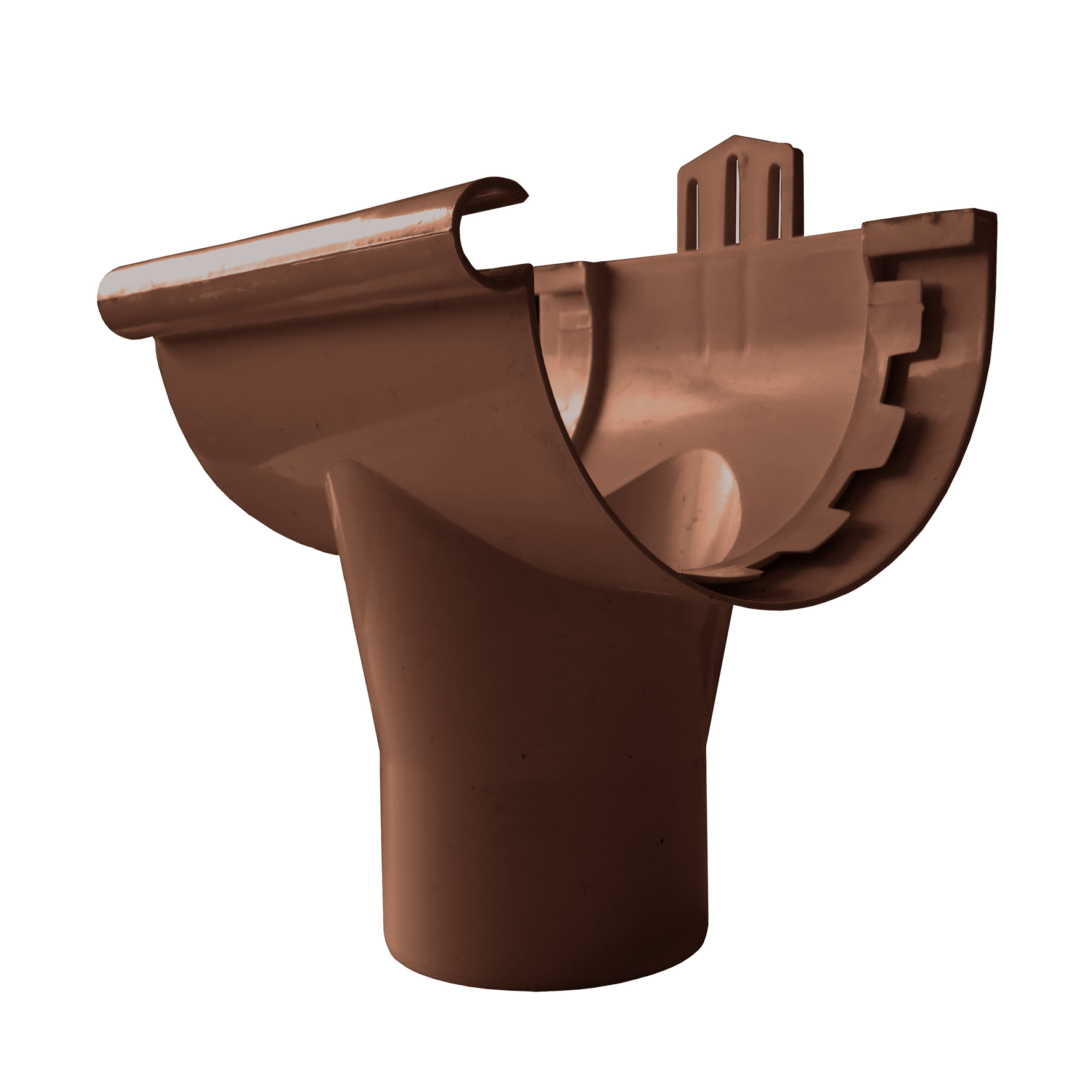 Tee para Canaleta Agua Lluvia 110mm Café