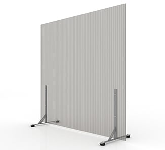 Biombo Premium 2,1x2,0mts Con Topes Gris