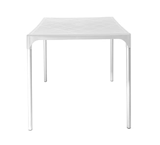 Mesa Plástica ONE 75x70x70cm Patas Metálicas Blanco